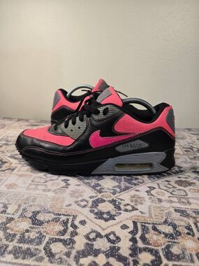 Nike Air Max 90 Nike ID Custom Black Pink 2012 Rare Men's Running Shoes Size 11